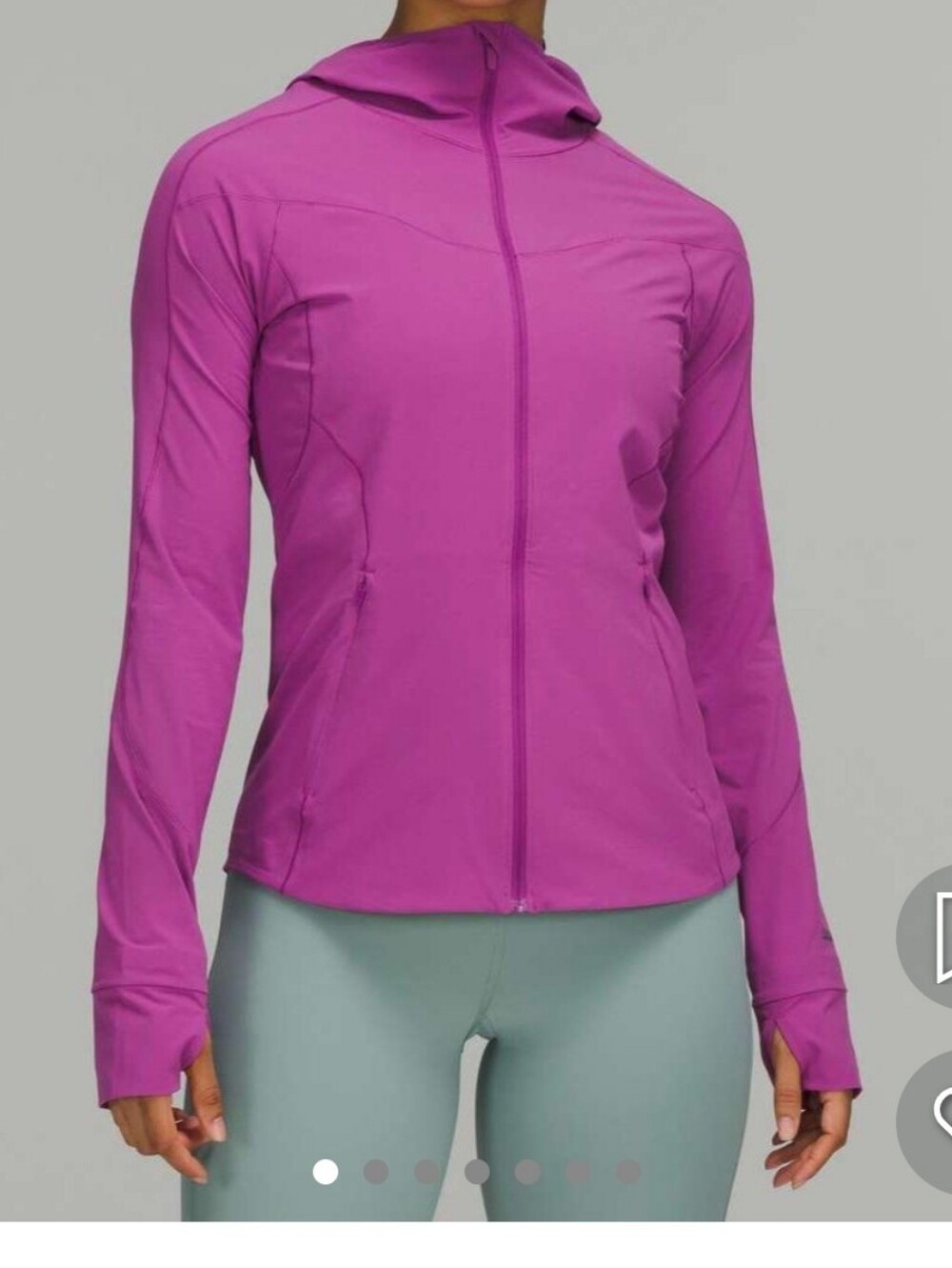lululemon athletica Women's Hooded Zip Jacket Mist Over Packable Windbreaker.